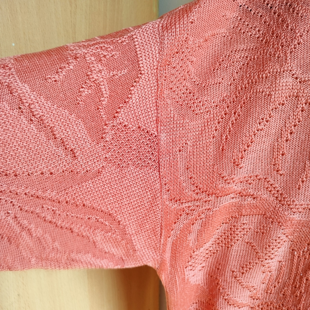 Vintage Retro Finely Knitted Short Sleeve Blouse - Picture 6 of 16